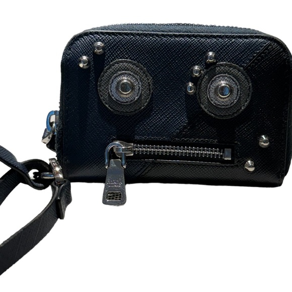 Authentic Prada Zip Around Robot Coin & Card Holder - Picture 1 of 6